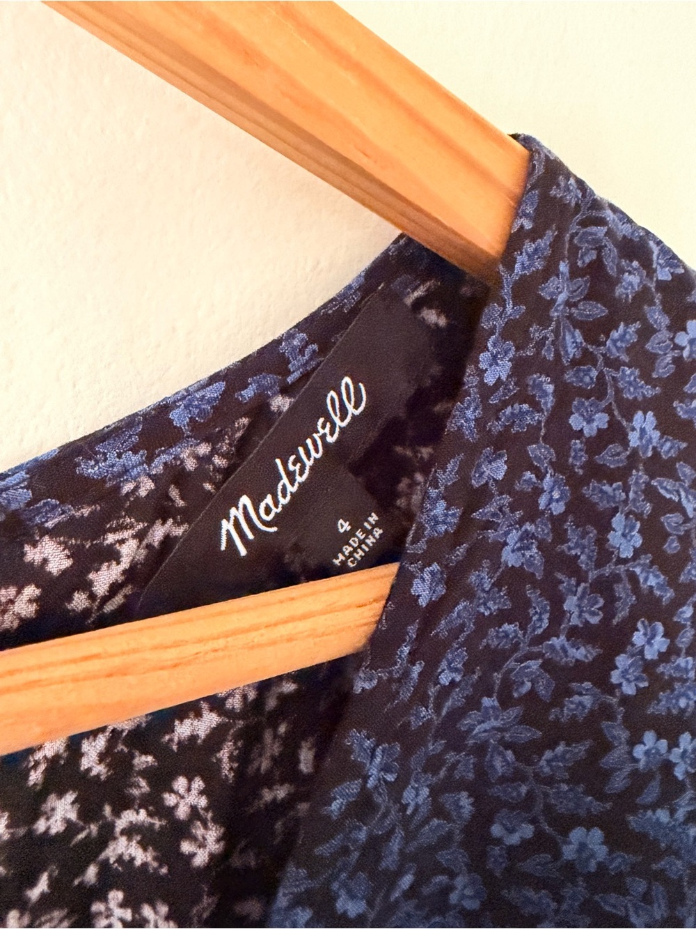 Madewell Navy Blue Floral Wrap Maxi Dress - Picture 5 of 7